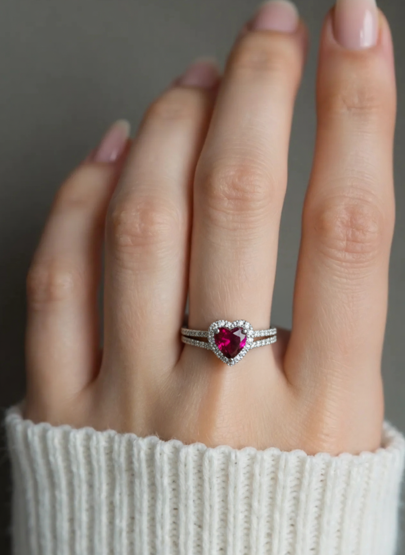 Heart Shaped Adjustable Ring