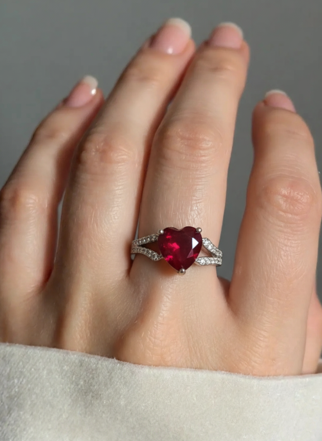 Adjustable Heart Ring